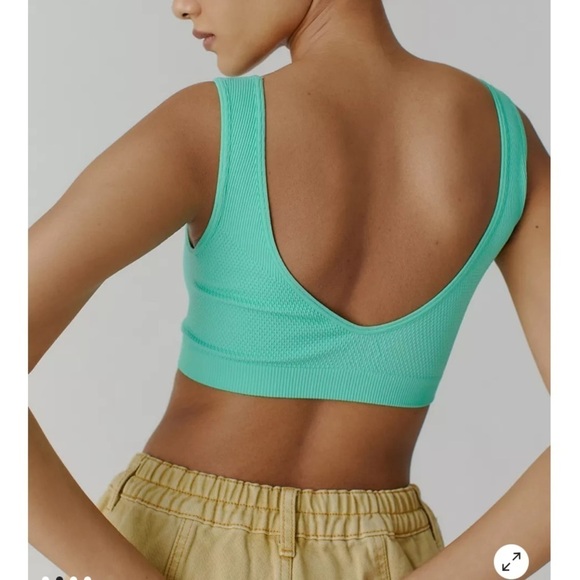 Lace up green bra top seamless - Picture 4 of 5